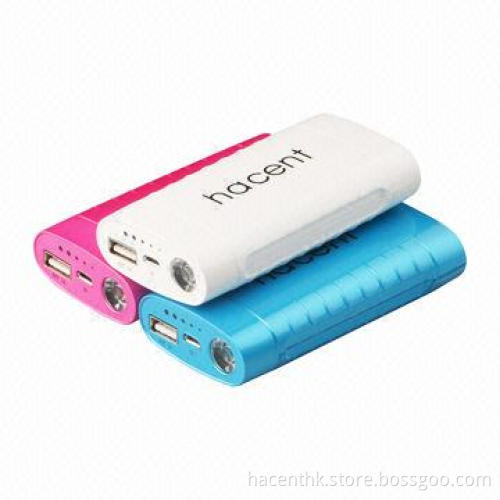 6,000mAh Classical Colorful Rechargeable Power Banks, 1,00 x 50 x 18mm Thickness